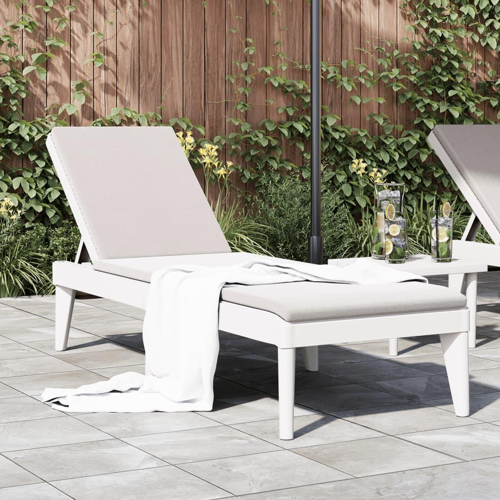 Liggestol 186x60x29 cm PP hvid