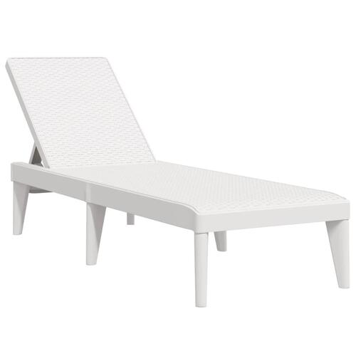 Liggestol 186x60x29 cm PP hvid