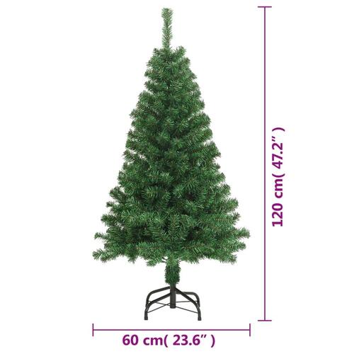 Kunstigt juletræ med tykke grene 120 cm grøn