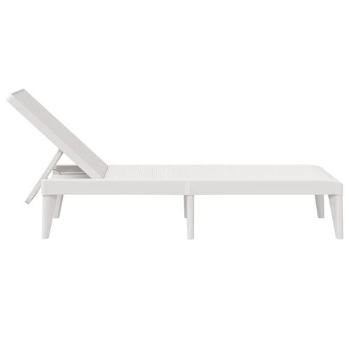 Liggestol 186x60x29 cm PP hvid