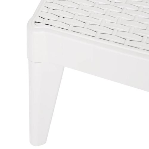 Liggestol 186x60x29 cm PP hvid