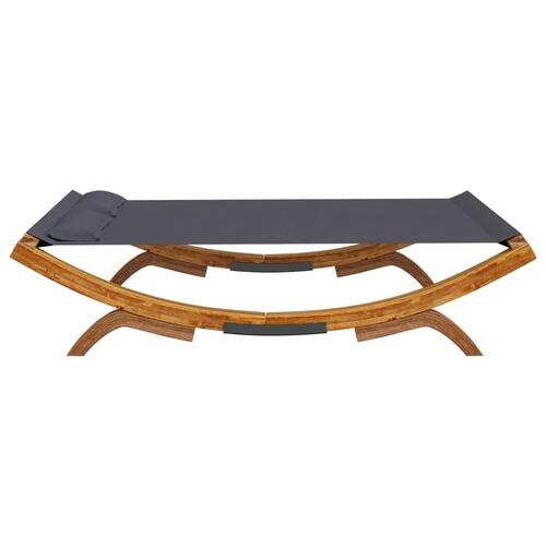 Loungeseng 165x188,5x46 cm bøjet træ antracitgrå