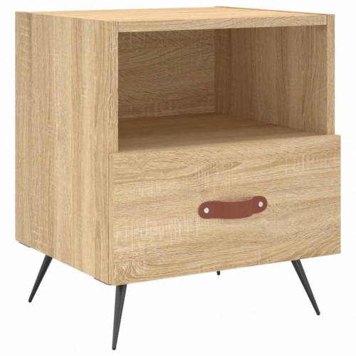 Sengeborde 2 stk. i sonoma-eg - 40x35x47,5 cm, konstrueret træ