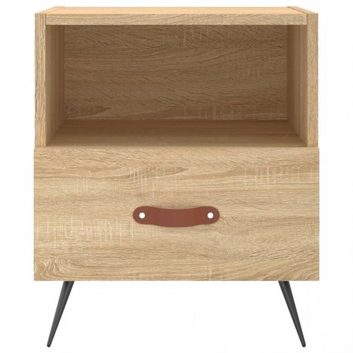 Sengeborde 2 stk. i sonoma-eg - 40x35x47,5 cm, konstrueret træ
