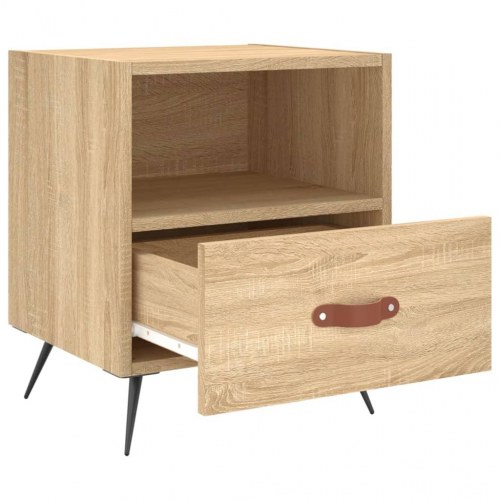 Sengeborde 2 stk. i sonoma-eg - 40x35x47,5 cm, konstrueret træ