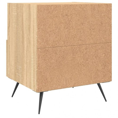 Sengeborde 2 stk. i sonoma-eg - 40x35x47,5 cm, konstrueret træ