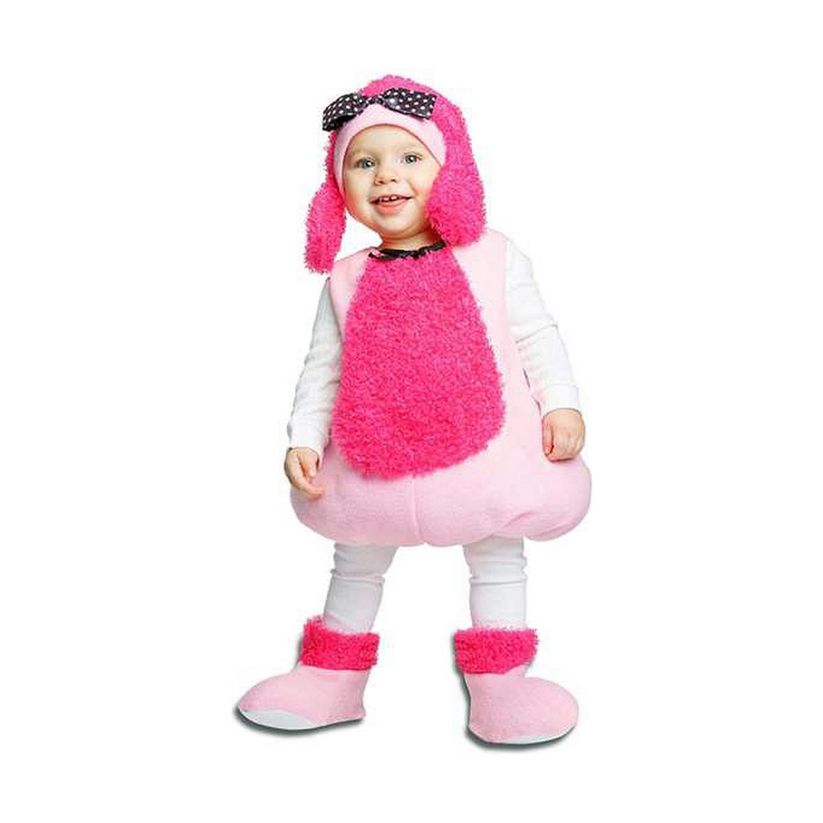Poodle kostume til børn - pink, 5-6 år
