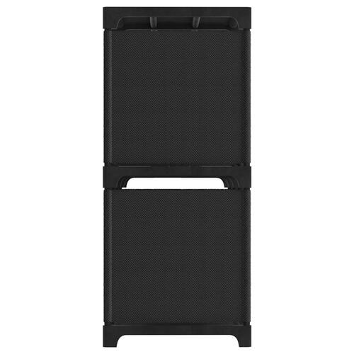 Displayreol med 5 kubeformede rum 103x30x72,5 cm stof sort