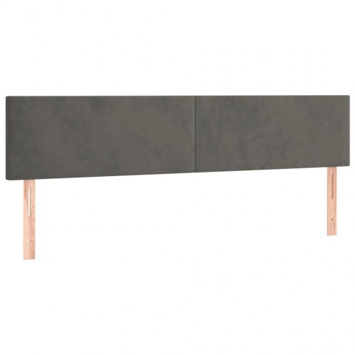 Kontinentalseng med madras 180×200 cm i fløjl - mørkegrå