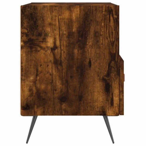 Sengeborde 2 stk. 40x35x47,5 cm konstrueret træ røget egetræ