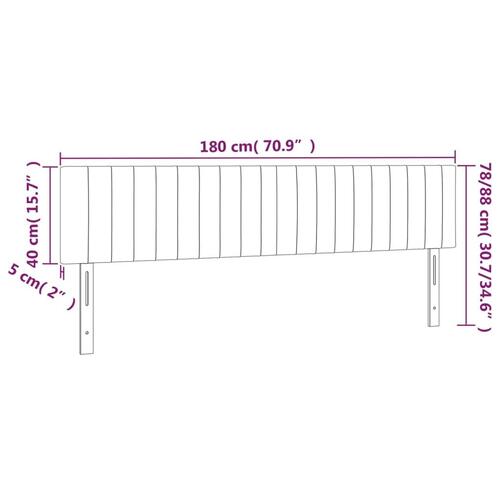 Sengegavle 2 stk. 90x5x78/88 cm fløjl sort