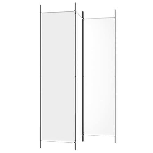 3-panels rumdeler 150x200 cm stof hvid