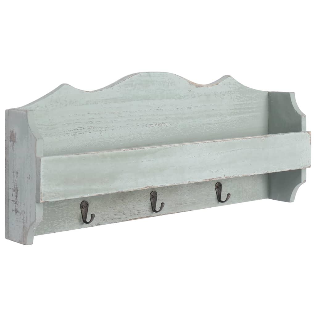 Vægmonteret knagerække 50 x 10 x 23 cm træ grøn