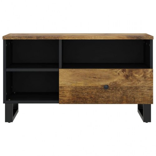 Tv-bord 80x33x46 cm i massivt mangotræ og konstrueret træ