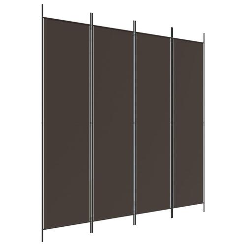 4-panels rumdeler 200x200 cm stof brun
