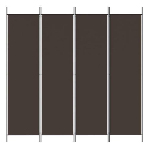 4-panels rumdeler 200x200 cm stof brun