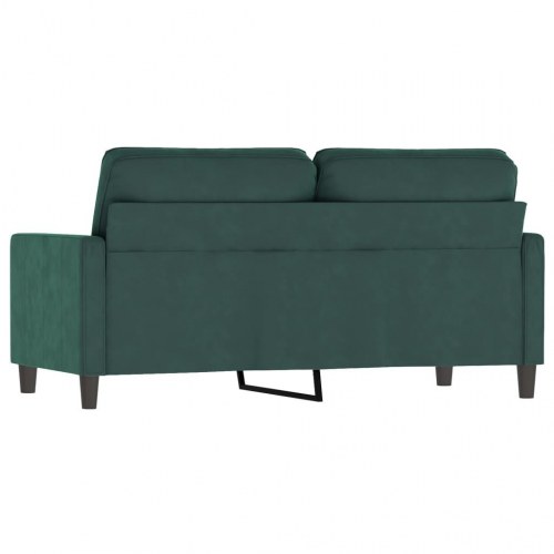 2-personers sofa i fløjl - mørkegrøn, sædebredde 140 cm