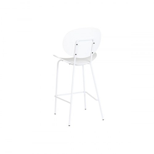 Barstol - hvid polypropylen & sort metal, 52,5 × 49 × 104 cm