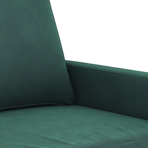 2-personers sofa i fløjl - mørkegrøn, sædebredde 140 cm