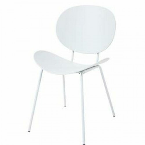 Barstol - hvid polypropylen & sort metal, 52,5 × 49 × 104 cm
