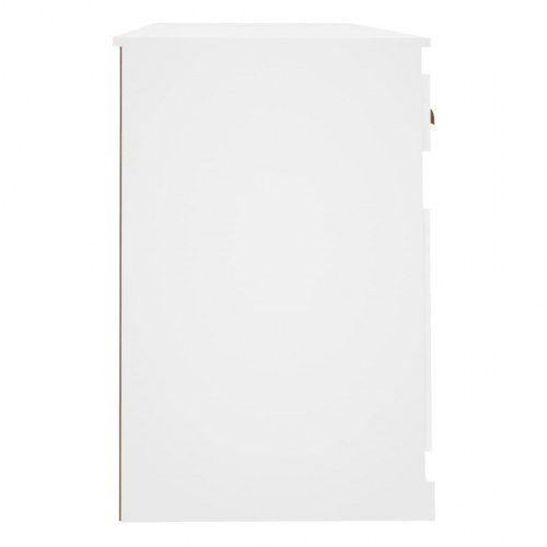 Skrivebord med skabe i konstrueret træ 154,5 x 50 x 75 cm - hvid