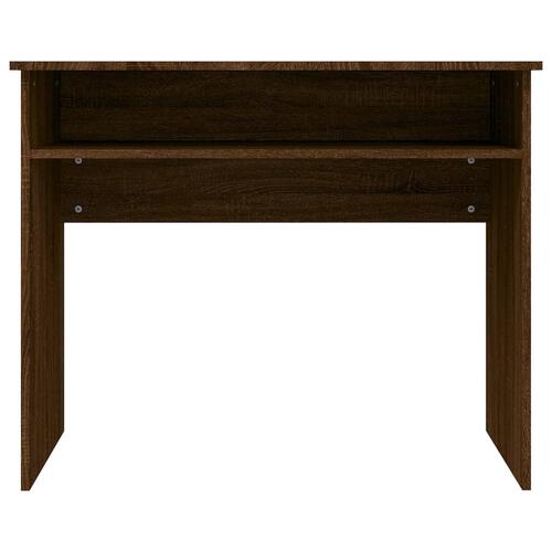 Skrivebord 90x50x74 cm konstrueret træ brun egetræsfarve