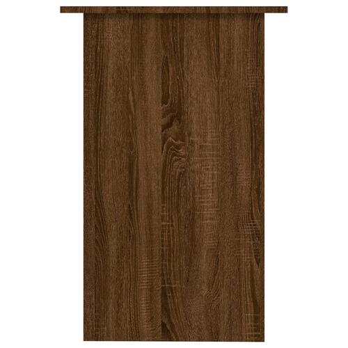Skrivebord 90x50x74 cm konstrueret træ brun egetræsfarve