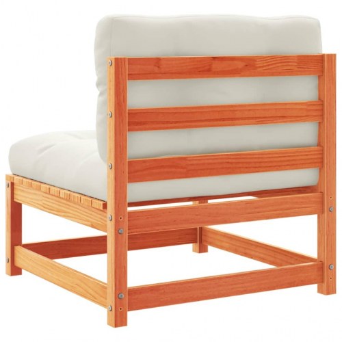 Sofasæt til haven 3 dele med hynder massivt fyr gyldenbrun