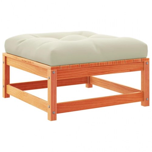 Sofasæt til haven 3 dele med hynder massivt fyr gyldenbrun