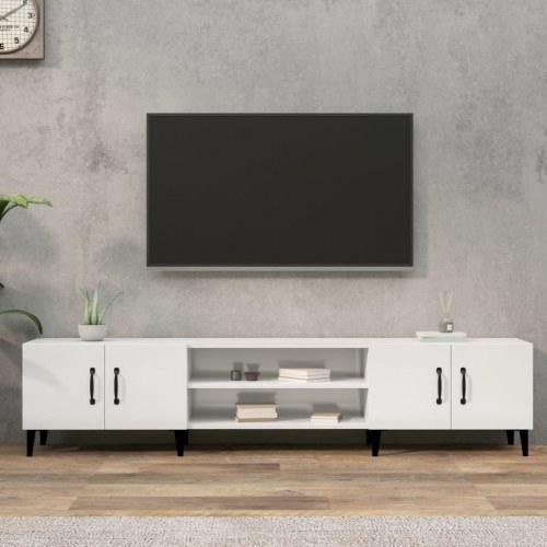 TV-bord 180 x 31,5 x 40 cm - hvid højglans