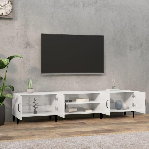 TV-bord 180 x 31,5 x 40 cm - hvid højglans