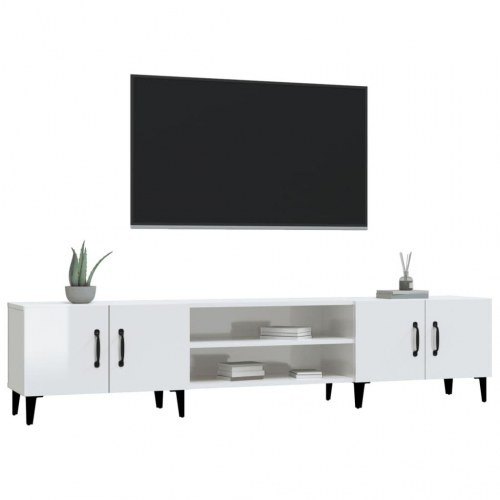 TV-bord 180 x 31,5 x 40 cm - hvid højglans
