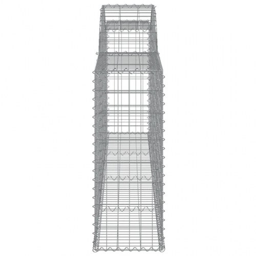 Buede gabionkurve - 11 stk. 300×30×80/100 cm i galvaniseret jern