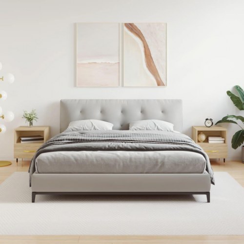 Sengeborde 2 stk. - 40×35×47,5 cm i sonoma-eg, konstrueret træ
