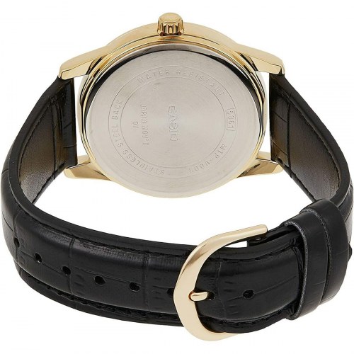 Casio herreur COLLECTION, sort læderrem, Ø 38 mm