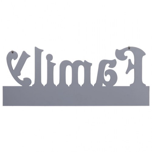 Vægophængt knagerække FAMILY 74 x 29,5 cm grå