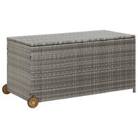 Opbevaringskasse til haven 120x65x61 cm polyrattan lysegrå
