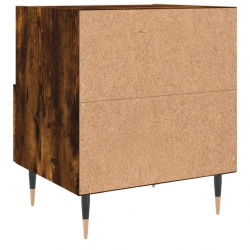 Sengeborde 2 stk. - 40×35×47,5 cm i konstrueret træ, røget egetræ