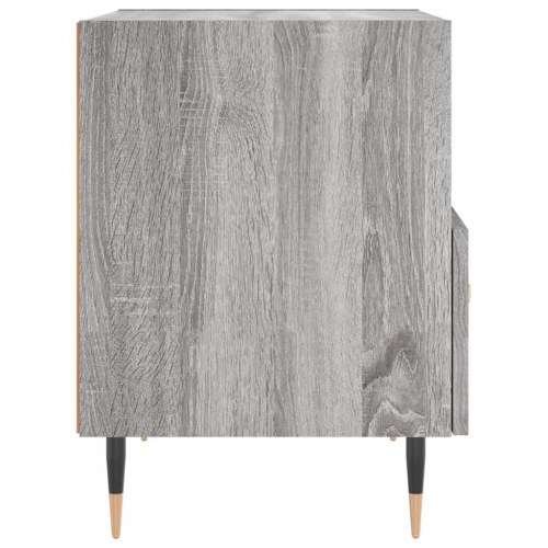 Sengeborde 2 stk. 40x35x47,5 cm konstrueret træ grå sonoma-eg