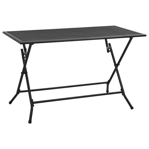 Foldbart bord 120x60x72 cm trådnet stål antracitgrå