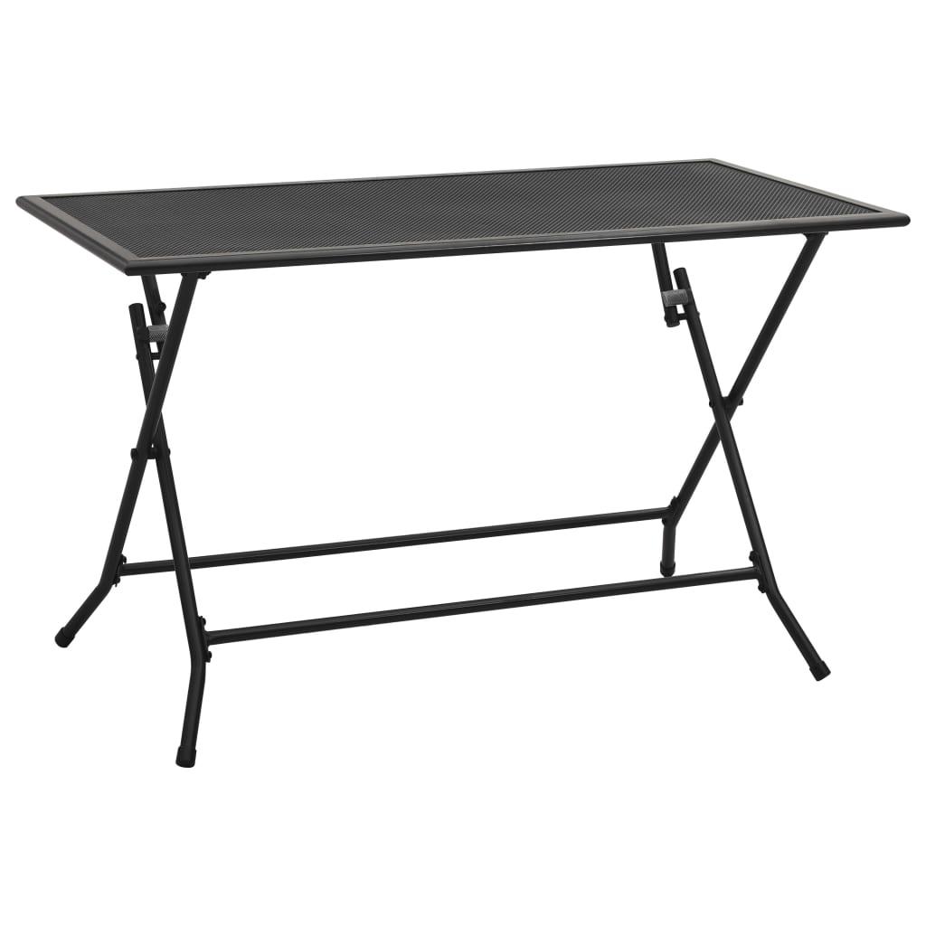 Foldbart bord 120x60x72 cm trådnet stål antracitgrå