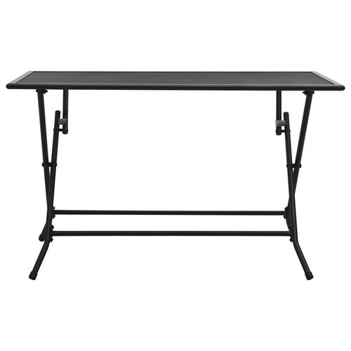 Foldbart bord 120x60x72 cm trådnet stål antracitgrå