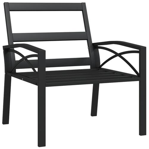 Havestol med sandfarvede hynder 68x76x79 cm stål