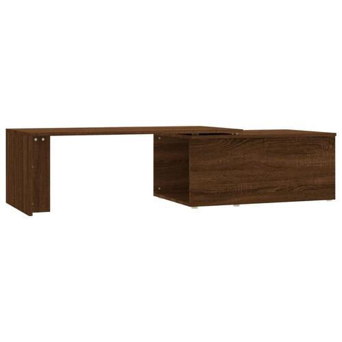 Sofabord 150x50x35 cm konstrueret træ brun egetræsfarve