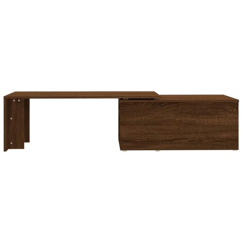 Sofabord 150x50x35 cm konstrueret træ brun egetræsfarve