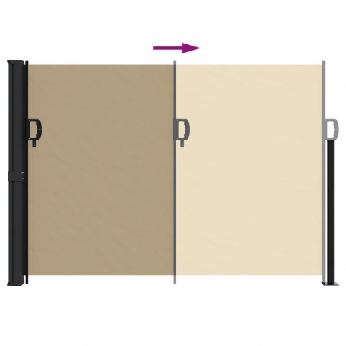 Sammenrullelig sidemarkise 140x500 cm beige