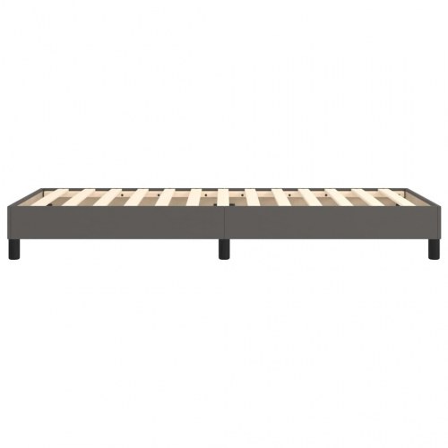 Boxspring sengeramme 100×200 cm i kunstlæder - grå