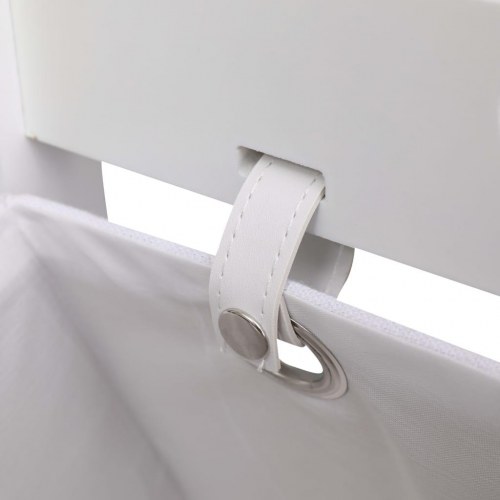 Kurvestativ i 4 niveauer 35 x 35 x 125 cm træ hvid