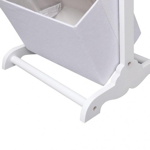 Kurvestativ i 4 niveauer 35 x 35 x 125 cm træ hvid