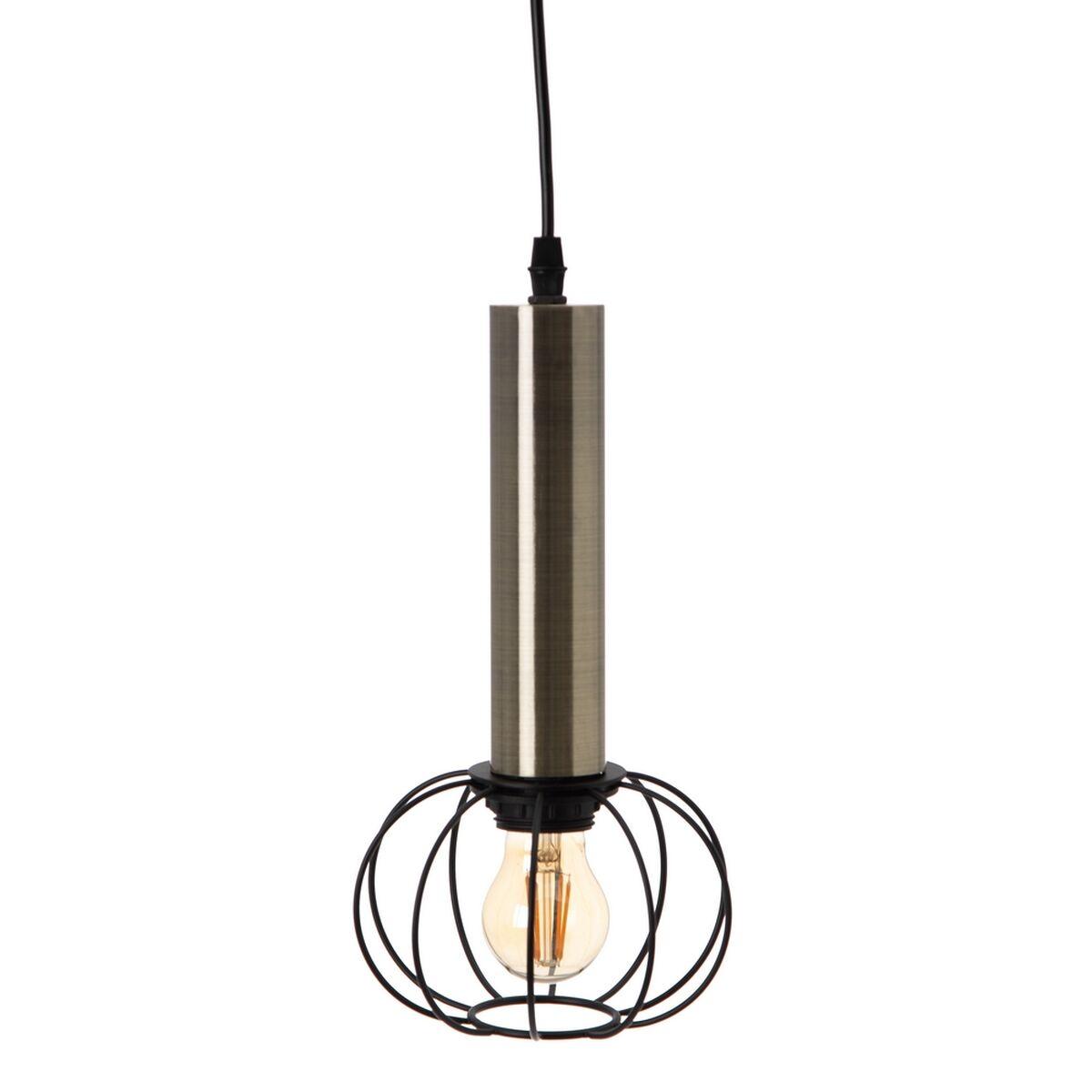 Loftslampe Sort Gylden Metal 16 X 16 X 30 Cm